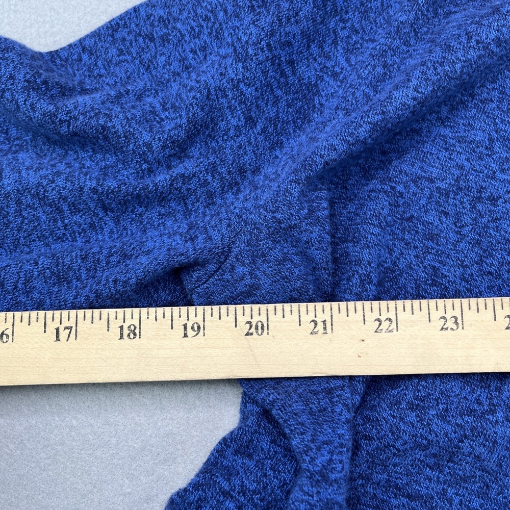 Banana Republic Mens Blue Marled Full Zip Knit Hoodie Sweater Size Large - Picture 12 of 15